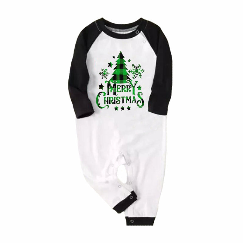 Family Christmas Pyjamas Green Plaid Tree Print | Festive