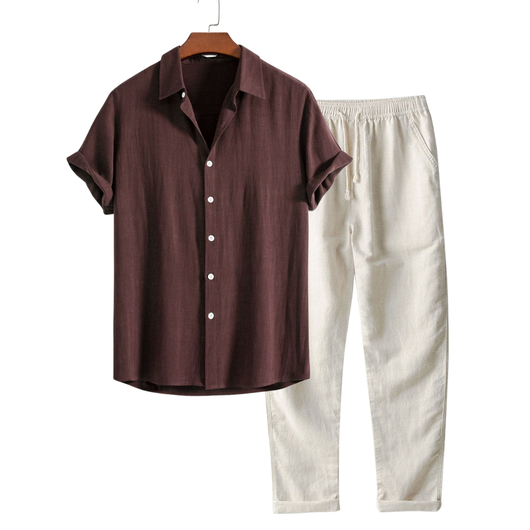 Fraser | Men's Short Sleeve Set | Casual Shirt & Trousers