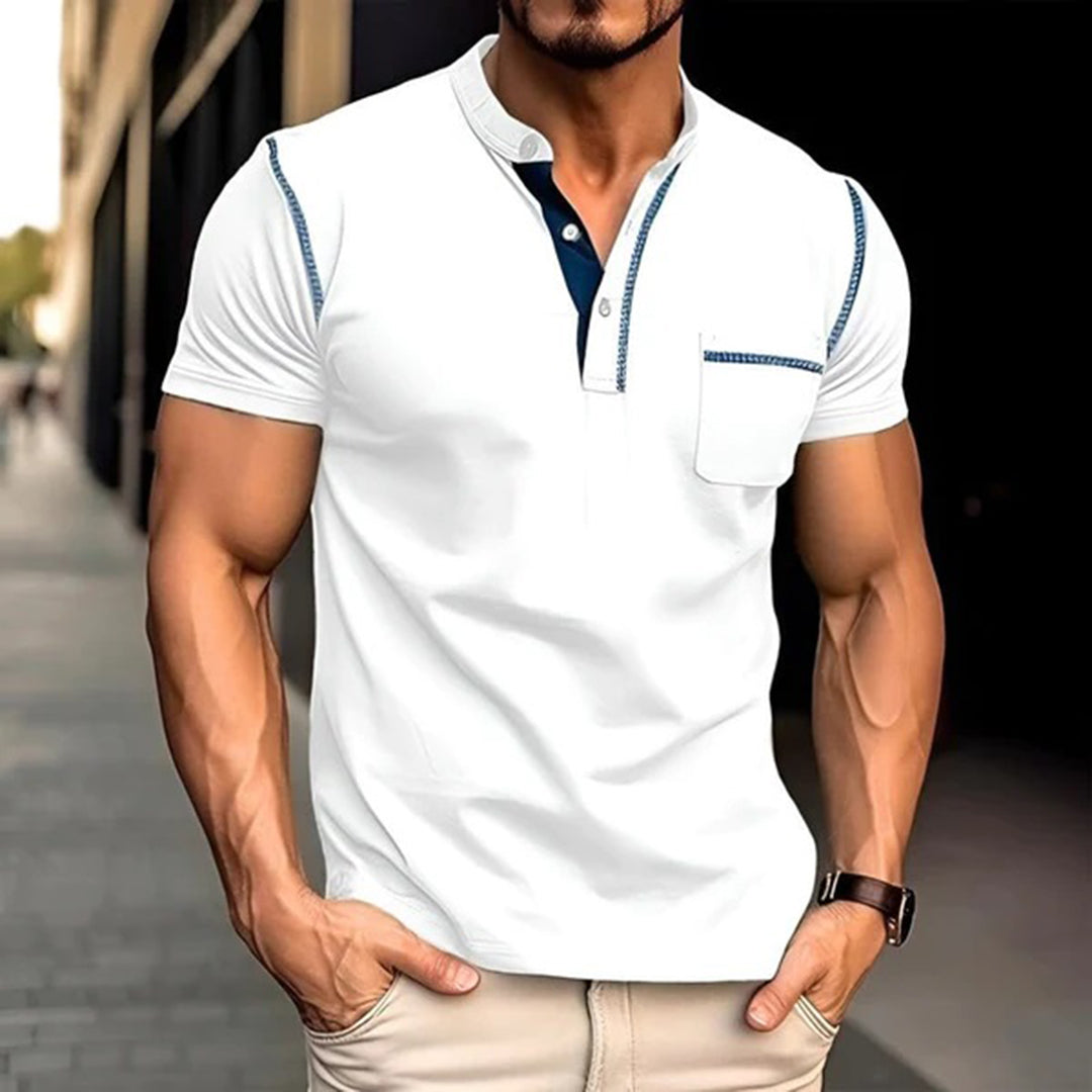 Gael | Men's Summer Short Sleeve Henley Shirt