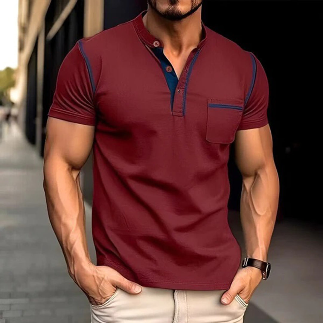 Gael | Men's Summer Short Sleeve Henley Shirt