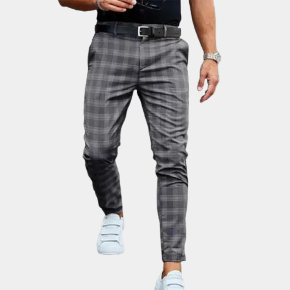 Giordano | Men's Slim Fit Checkered Trousers