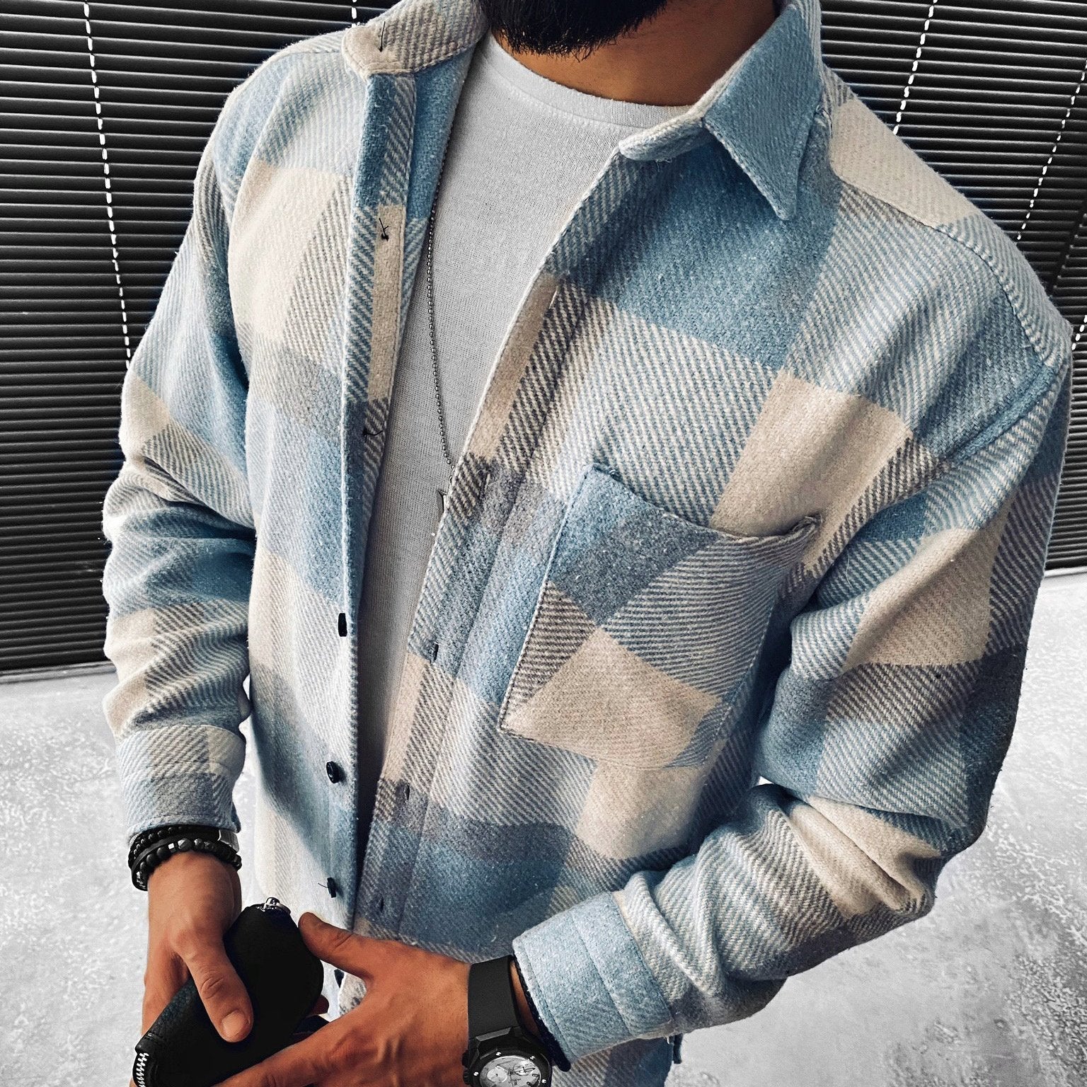 Giulio | Men's Fluffy Winter Overshirt Jacket