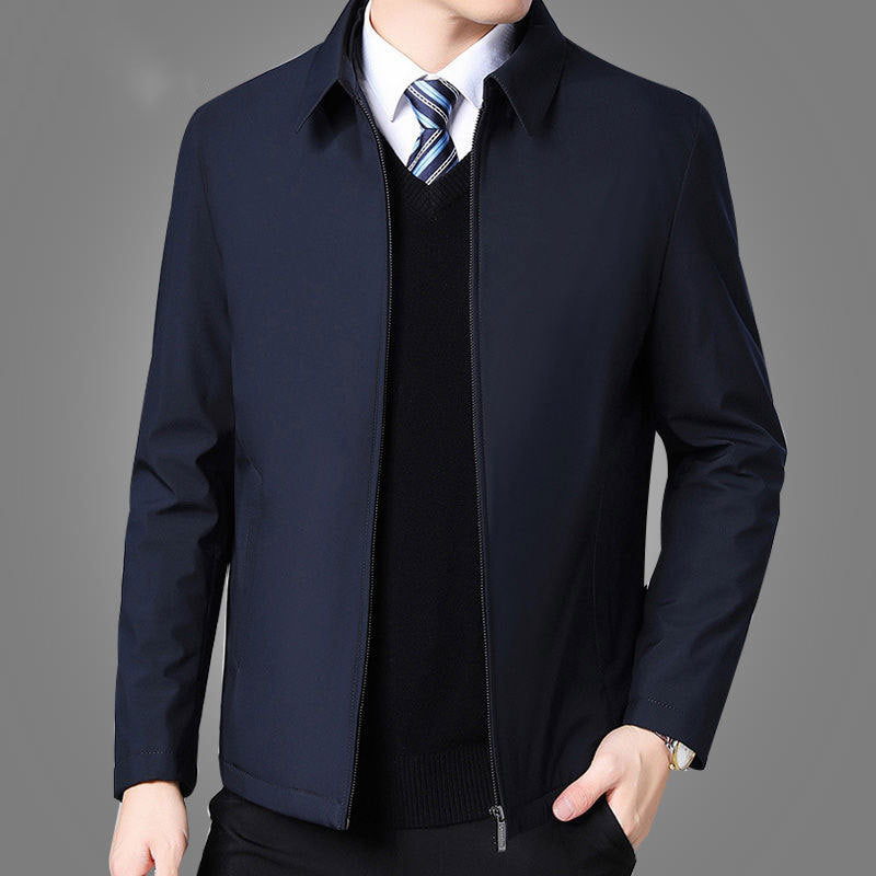 Josh – Smart Casual Jacket with Zip Closure and Shirt Collar
