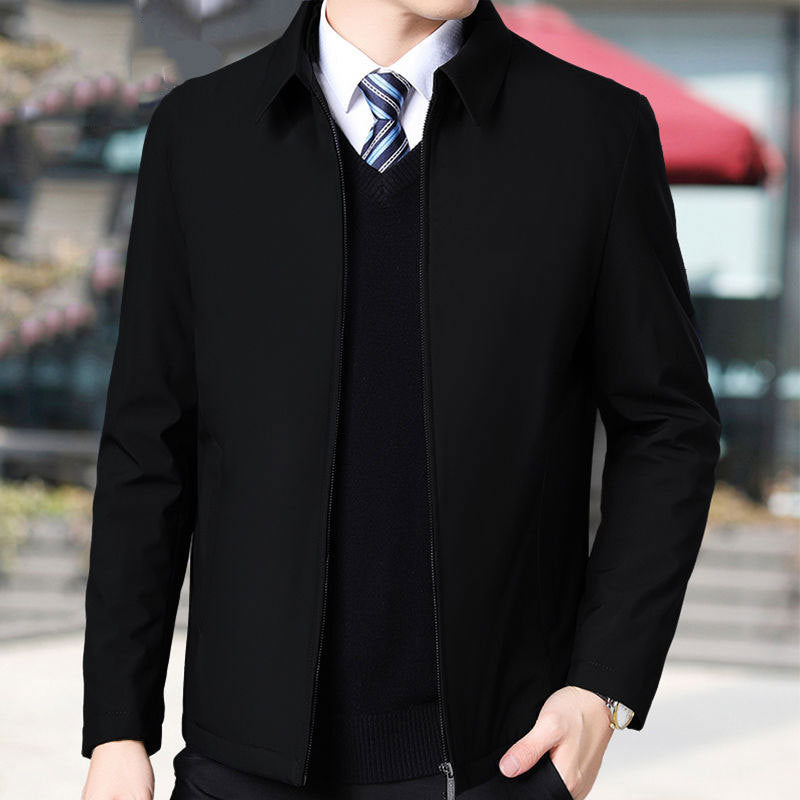 Josh – Smart Casual Jacket with Zip Closure and Shirt Collar