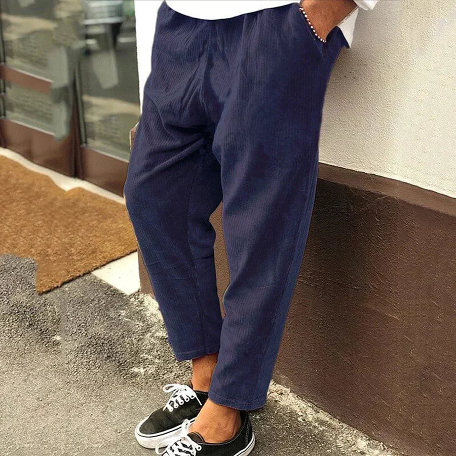 Julian | Men's Corduroy Trousers | Cropped