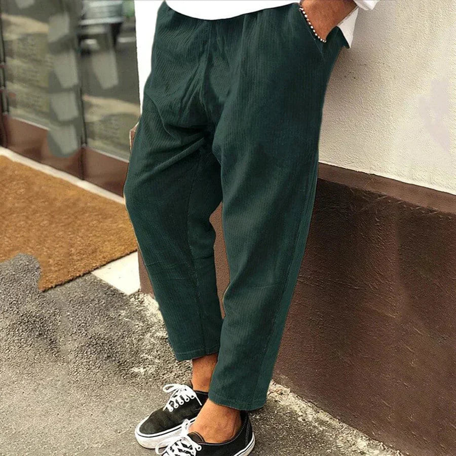 Julian | Men's Corduroy Trousers | Cropped