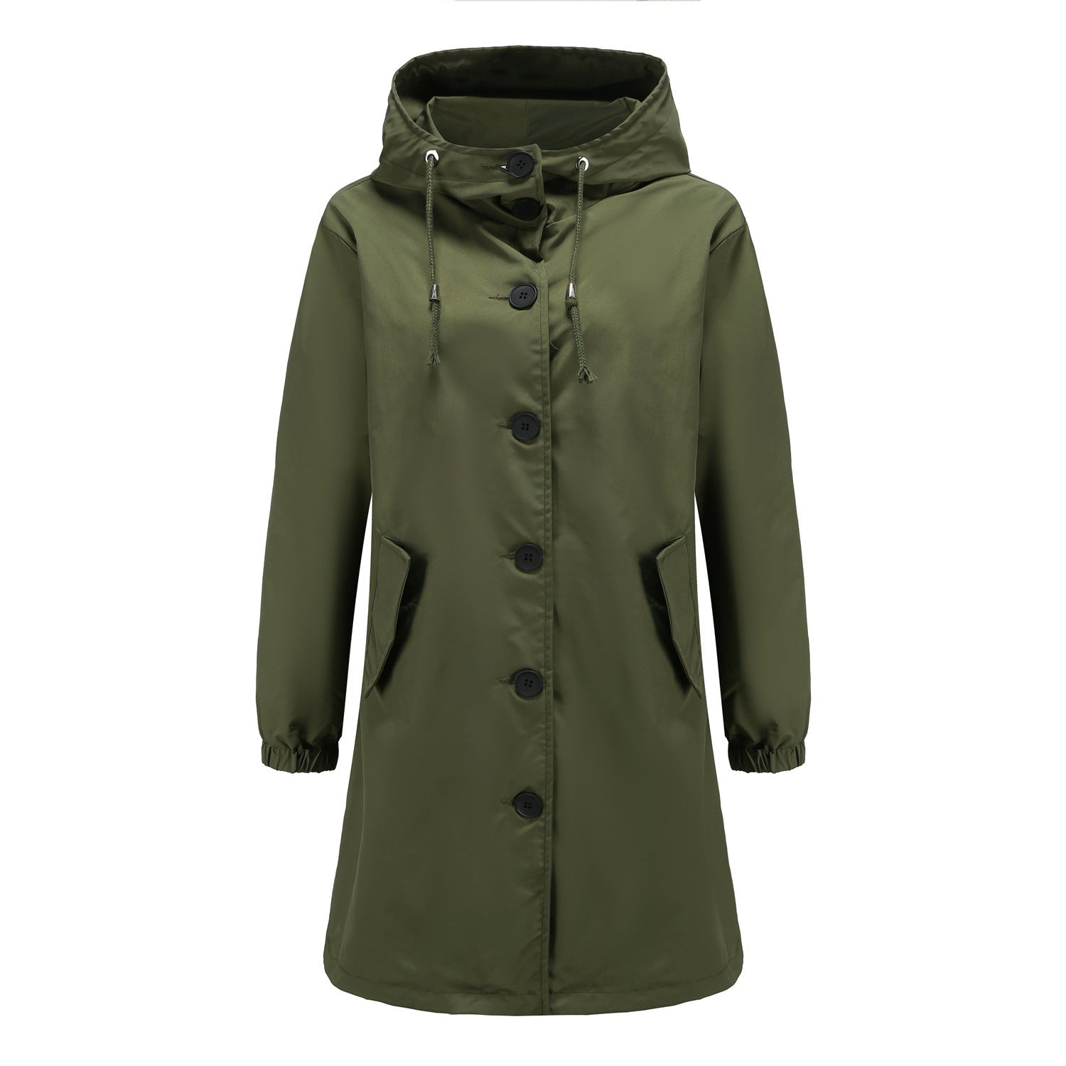 Loose Rain Jacket for Women with Hood | Long