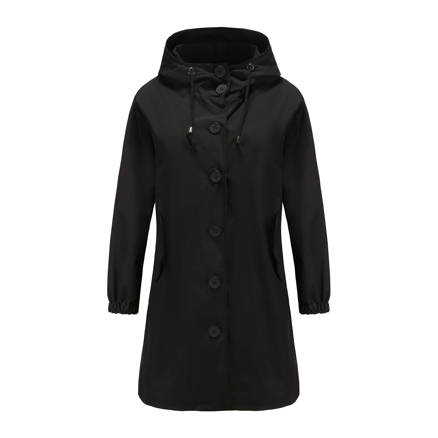 Loose Rain Jacket for Women with Hood | Long