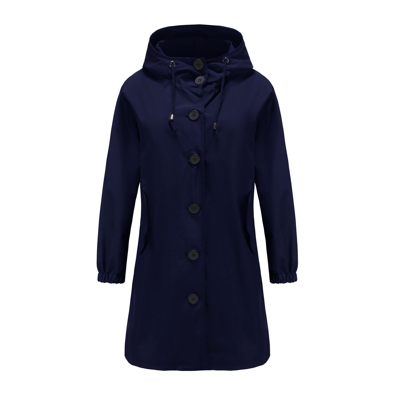 Loose Rain Jacket for Women with Hood | Long
