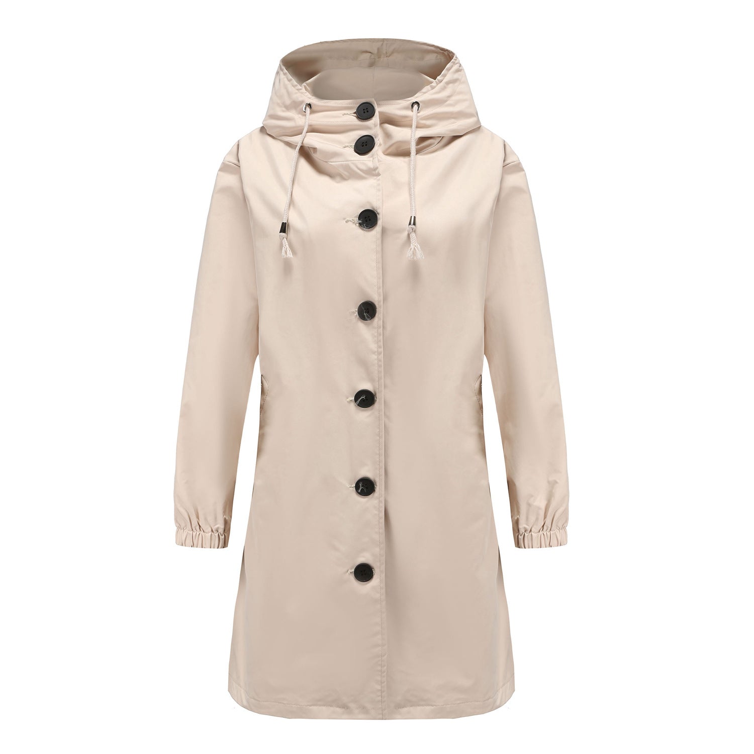 Loose Rain Jacket for Women with Hood | Long