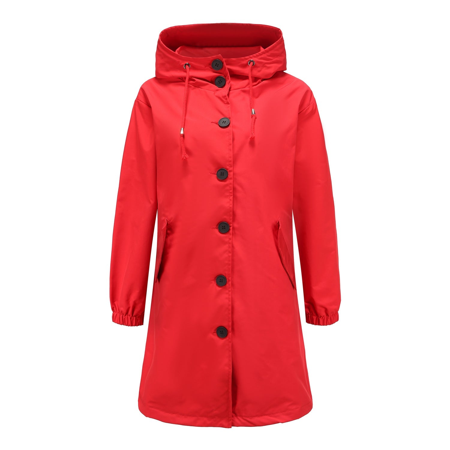 Loose Rain Jacket for Women with Hood | Long