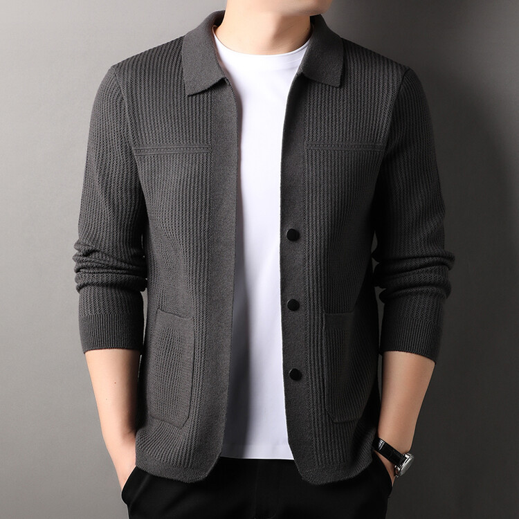Men's Button Front Long Sleeve Cardigan | Casual