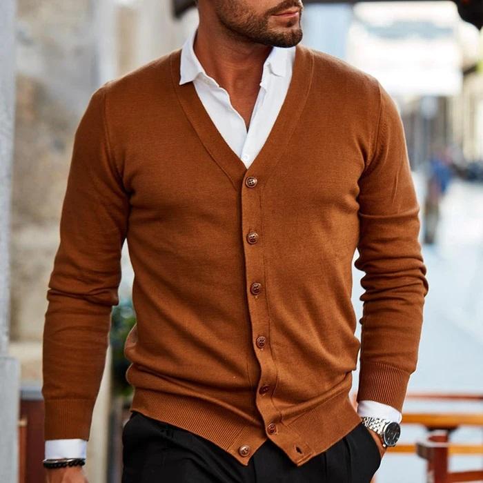 Men's Cardigans V-Neck Buttoned | Smart Casual
