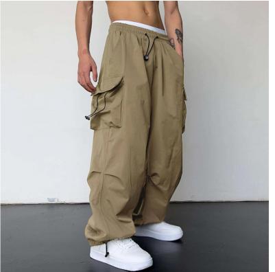 Men's Cargo Baggy Pants with Flap Pockets | Work