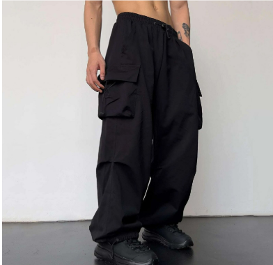Men's Cargo Baggy Pants with Flap Pockets | Work