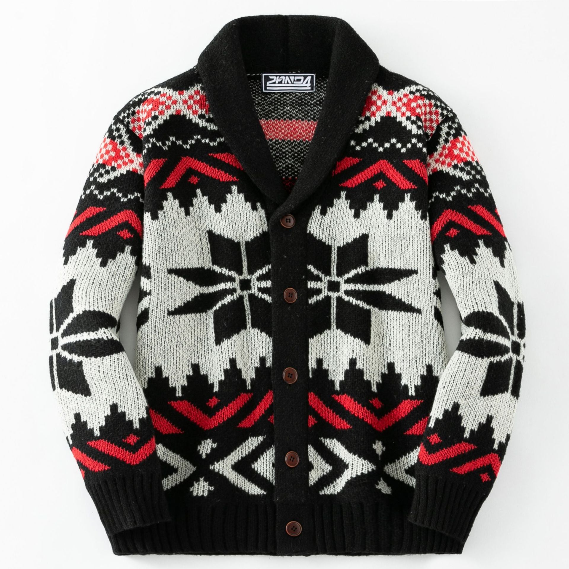 Men's Christmas Jumper Knit Cardigan | Patterned