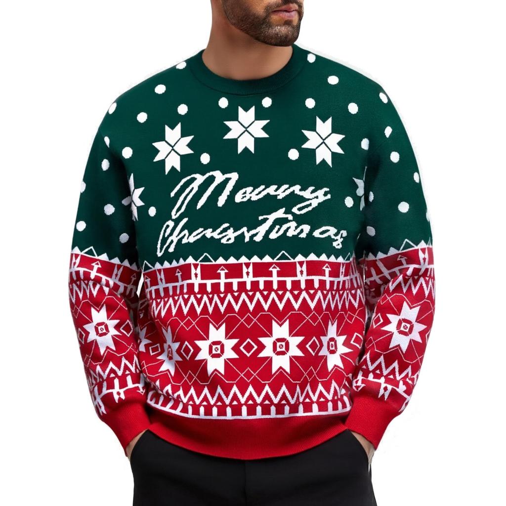 Men's Christmas Jumper Knit Sweater | Patterned