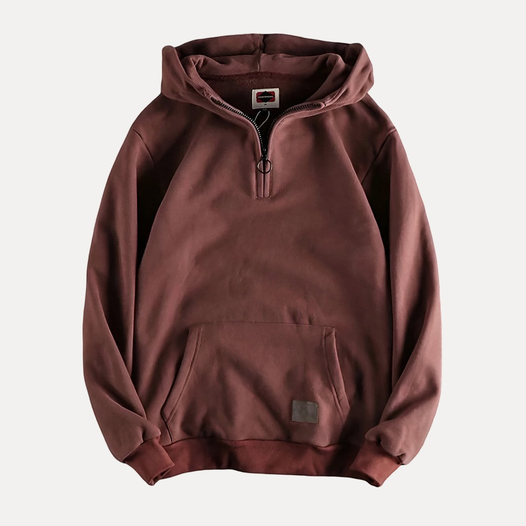 Men's Chunky Half Zip Hoodie Sweatshirt | Oversized