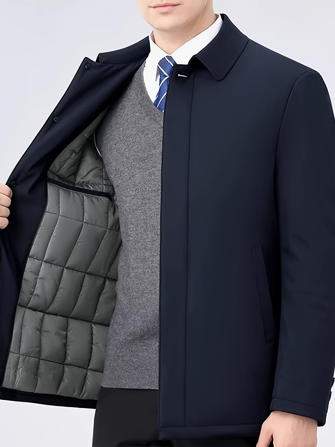 Men's Coat Quilted Lining | Winter