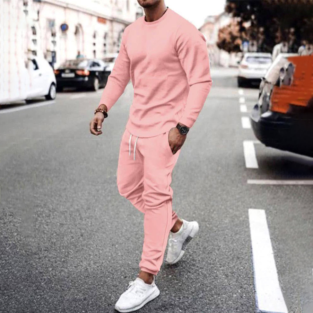 Men's Fitted Tracksuit Set Long Sleeve Joggers | Streetwear