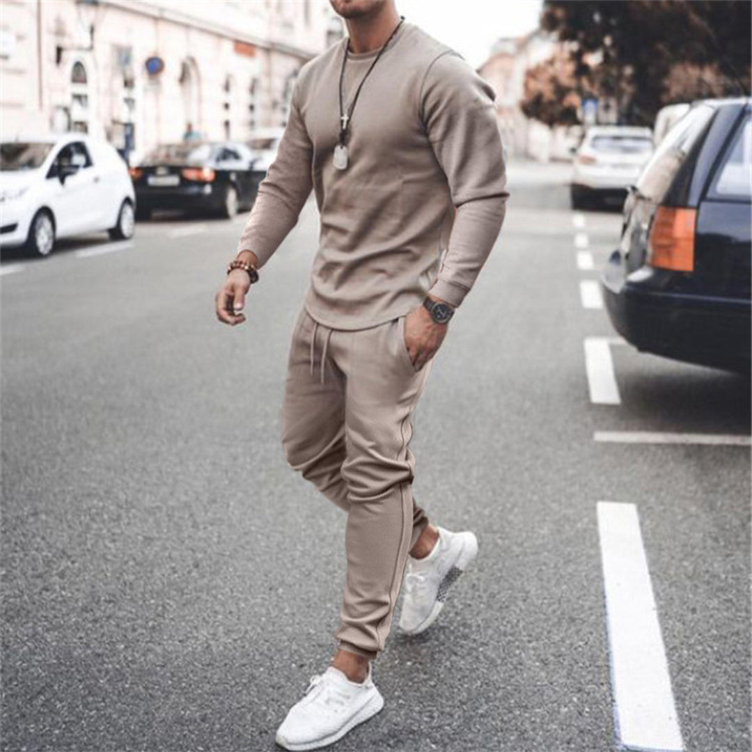 Men's Fitted Tracksuit Set Long Sleeve Joggers | Streetwear