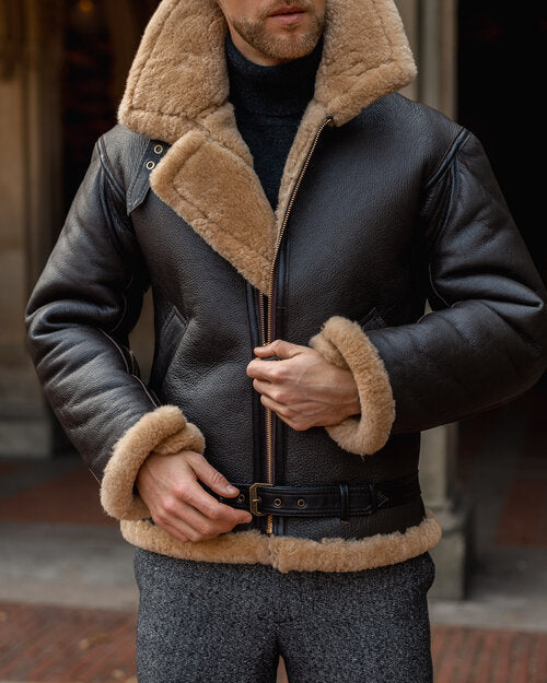 Men's Fur Coat Fleece Lined Jacket | Winter