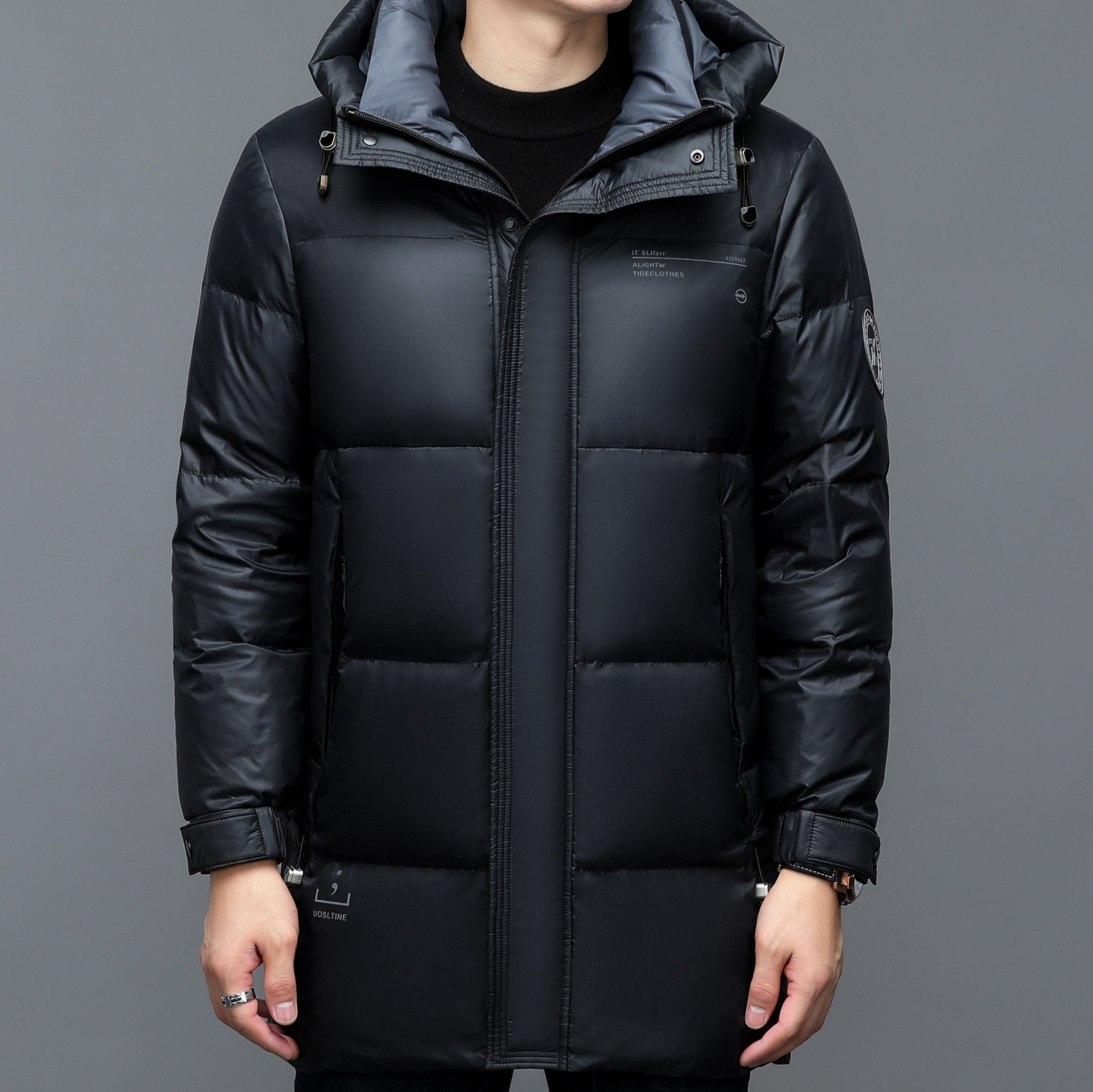 Men's Hooded Long Sleeve Rain Jacket | Winter Coat