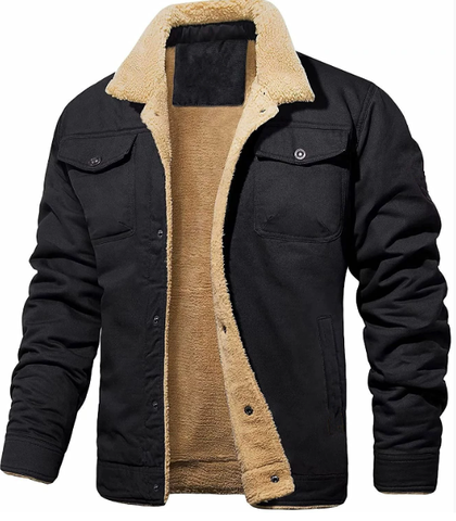 Men's Jacket Winter Lined | Button-Up