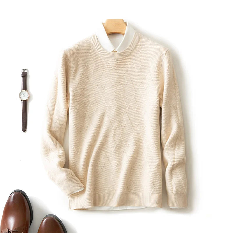 Men's Jumper Crew Neck Knitted | Long
