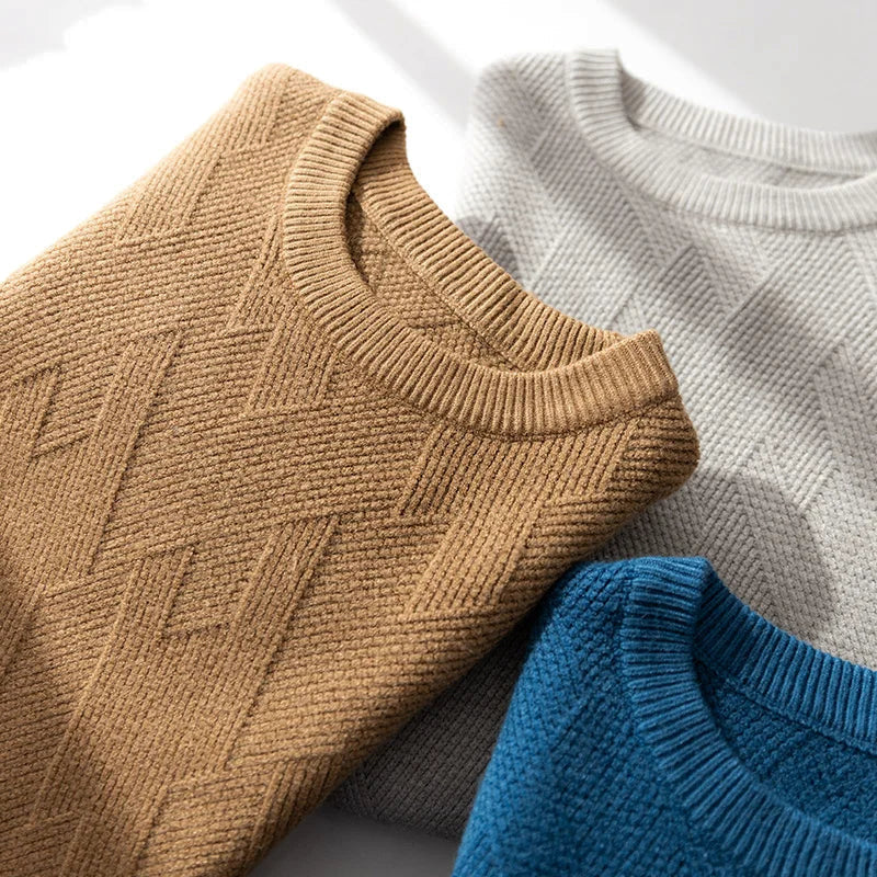 Men's Jumper Crew Neck Knitted | Long