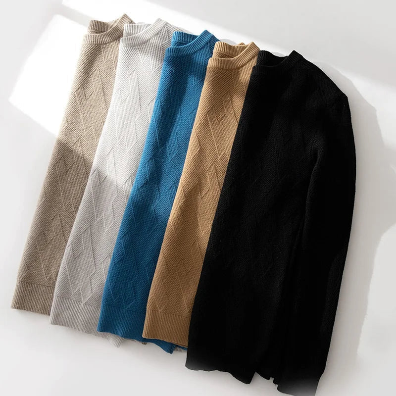 Men's Jumper Crew Neck Knitted | Long