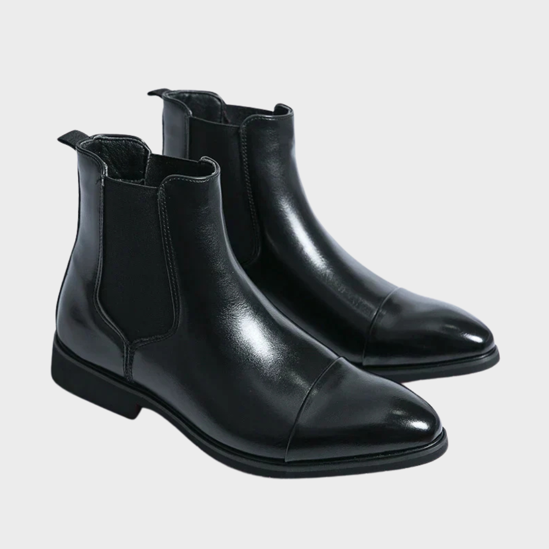 Men's Polished Chelsea Boots With Pointed Toe | Formal