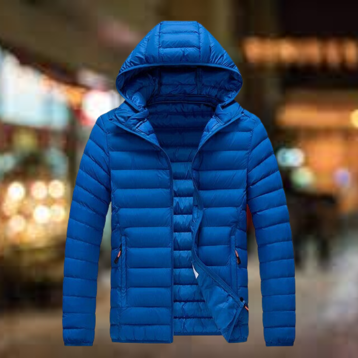 Men's Puffer Jacket Lightweight Hooded | Winter