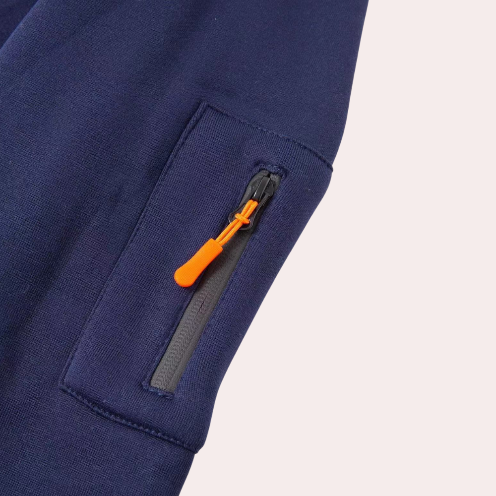 Men's Quarter Zip Hoodie Utility Pocket Design | Streetwear