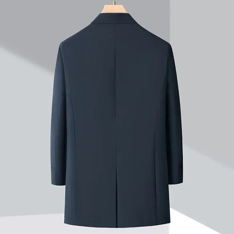 Men's Quilted Puffer Coat With Button Front | Outerwear