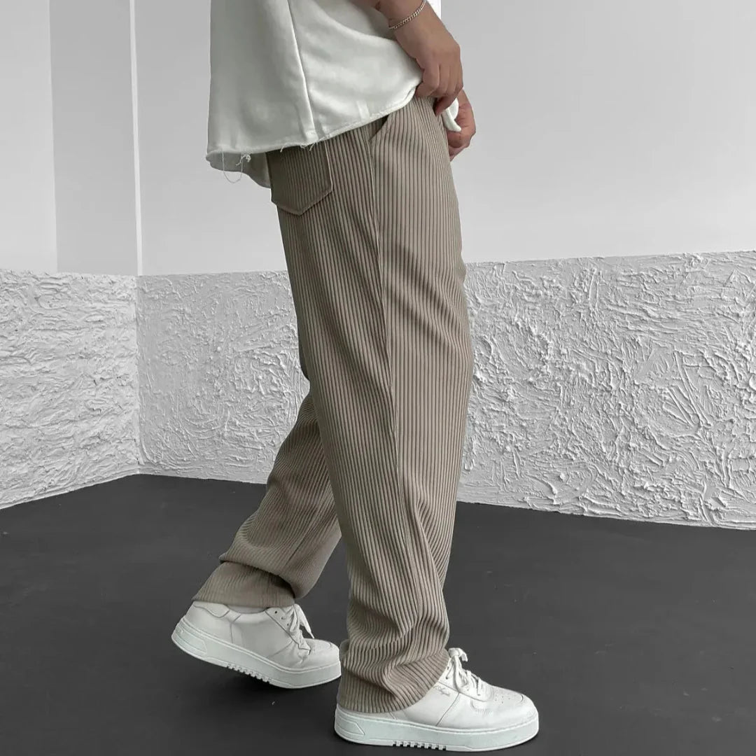 Men's Straight Leg Joggers Ribbed | Casual