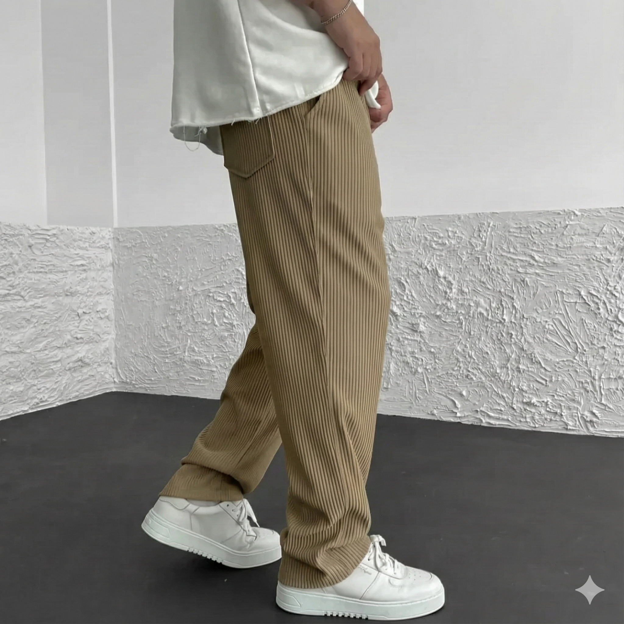 Men's Straight Leg Joggers Ribbed | Casual