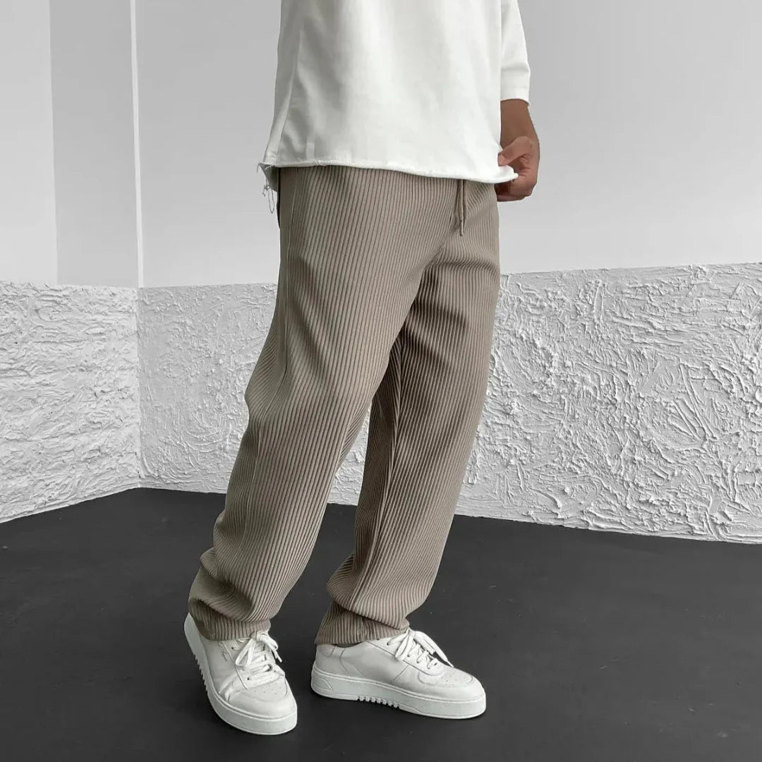 Men's Straight Leg Joggers Ribbed | Casual