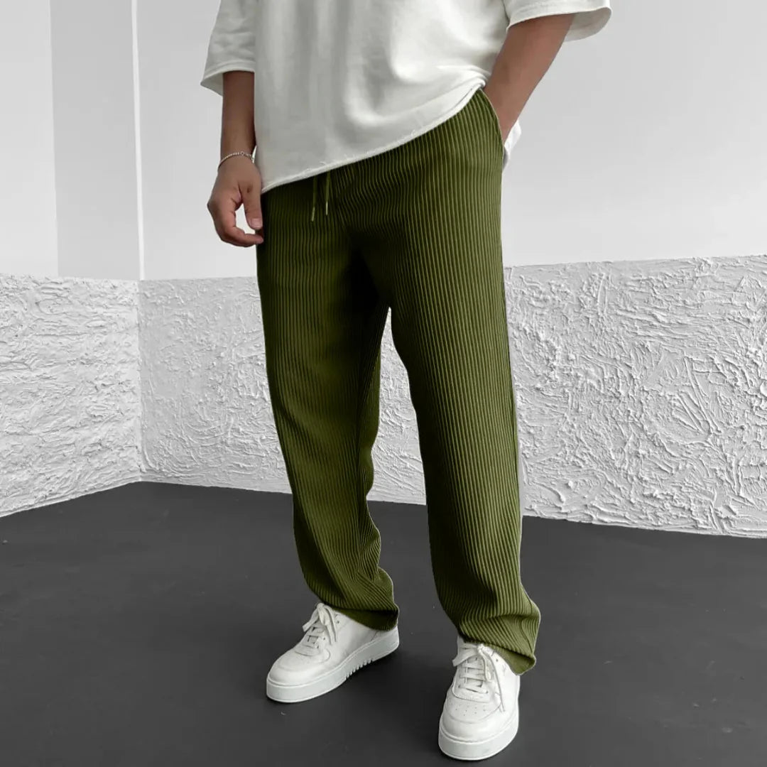 Men's Straight Leg Joggers Ribbed | Casual