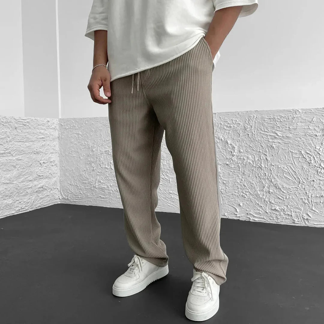Men's Straight Leg Joggers Ribbed | Casual