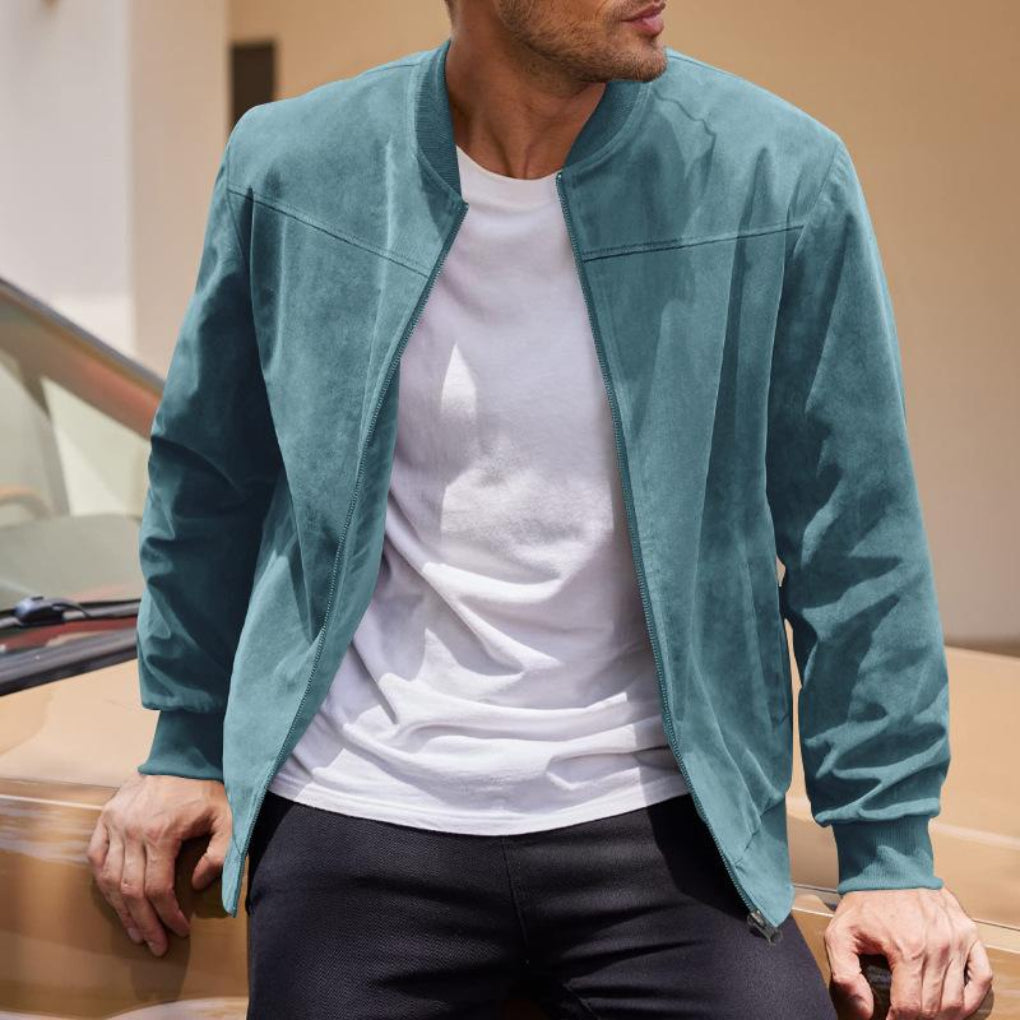 Men's Suede Jacket Bomber Style | Lightweight