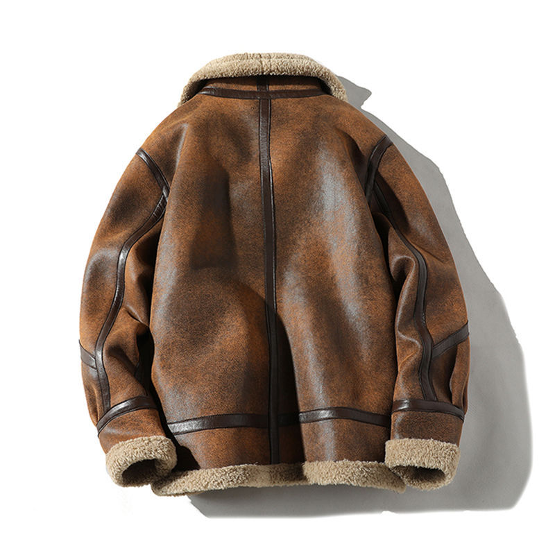 Men's Suede Jacket With Buckle Collar | Winter Style