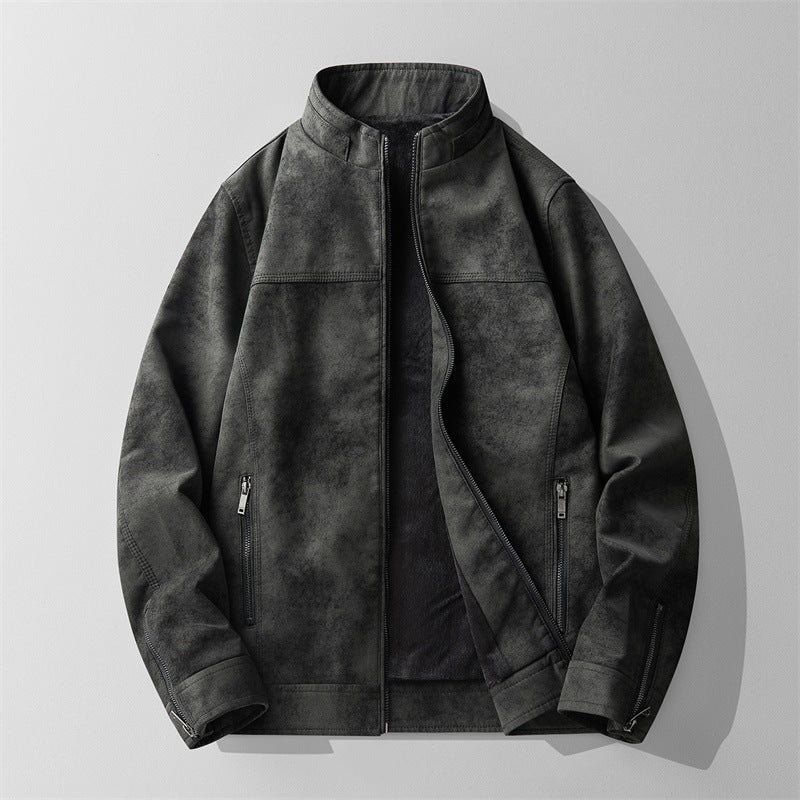 Men's Suede Jacket With Zip | Winter