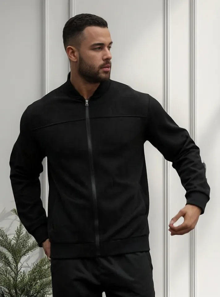 Men’s Suede Winter Jacket | Zip Up