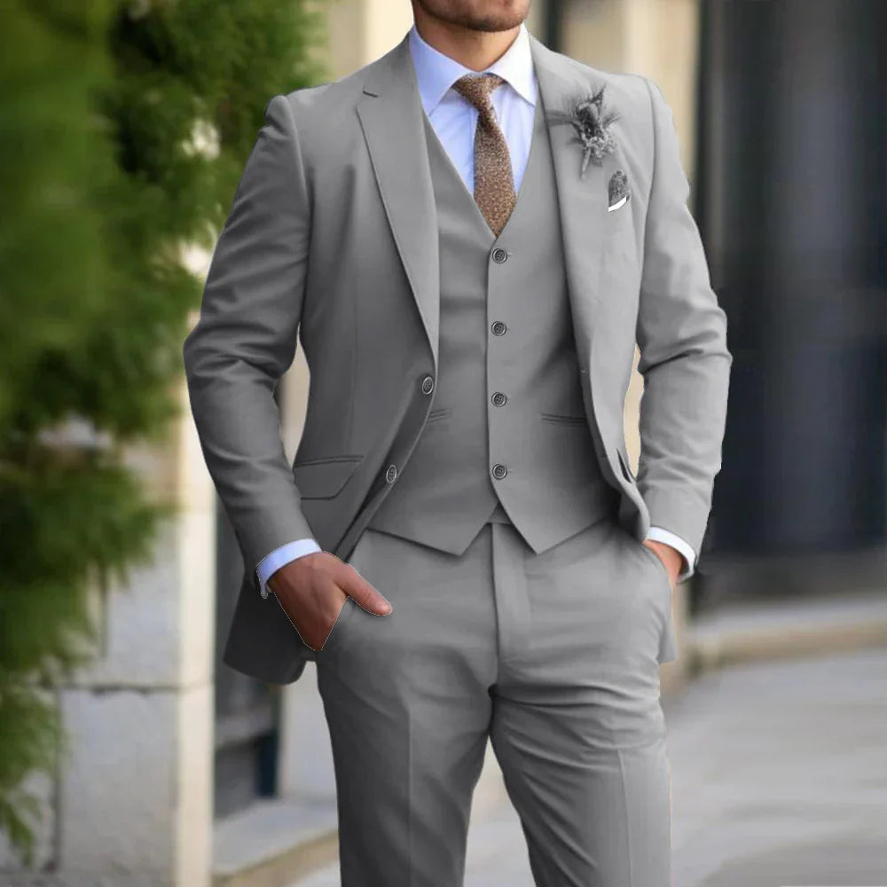 Men’s Tailored Suit 3-Piece | Formal Wedding & Occasion
