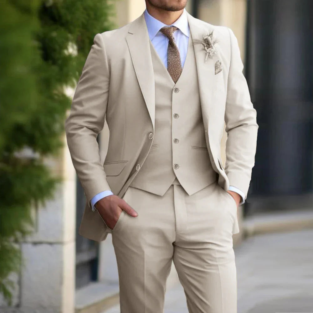 Men’s Tailored Suit 3-Piece | Formal Wedding & Occasion