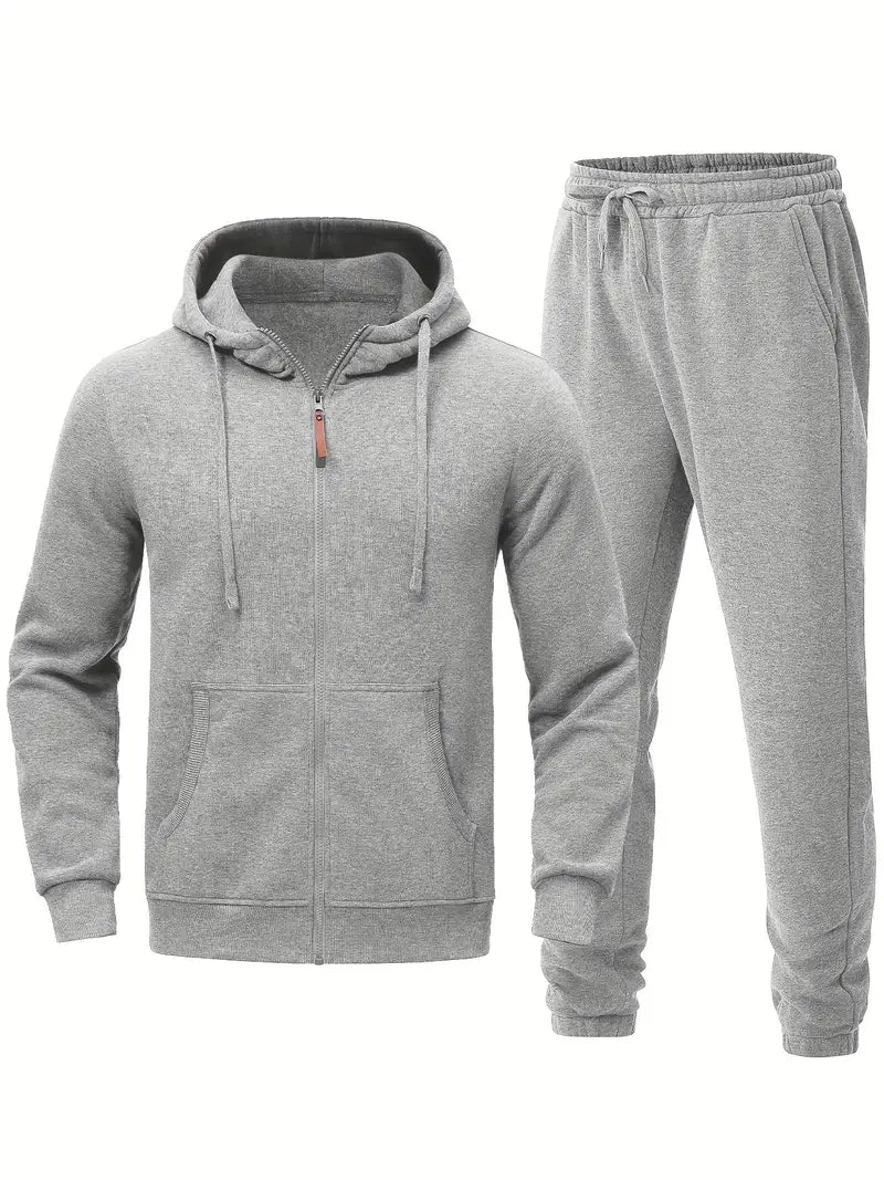 Men's Tracksuit Hoodie & Joggers Set | Casual Zip-Up