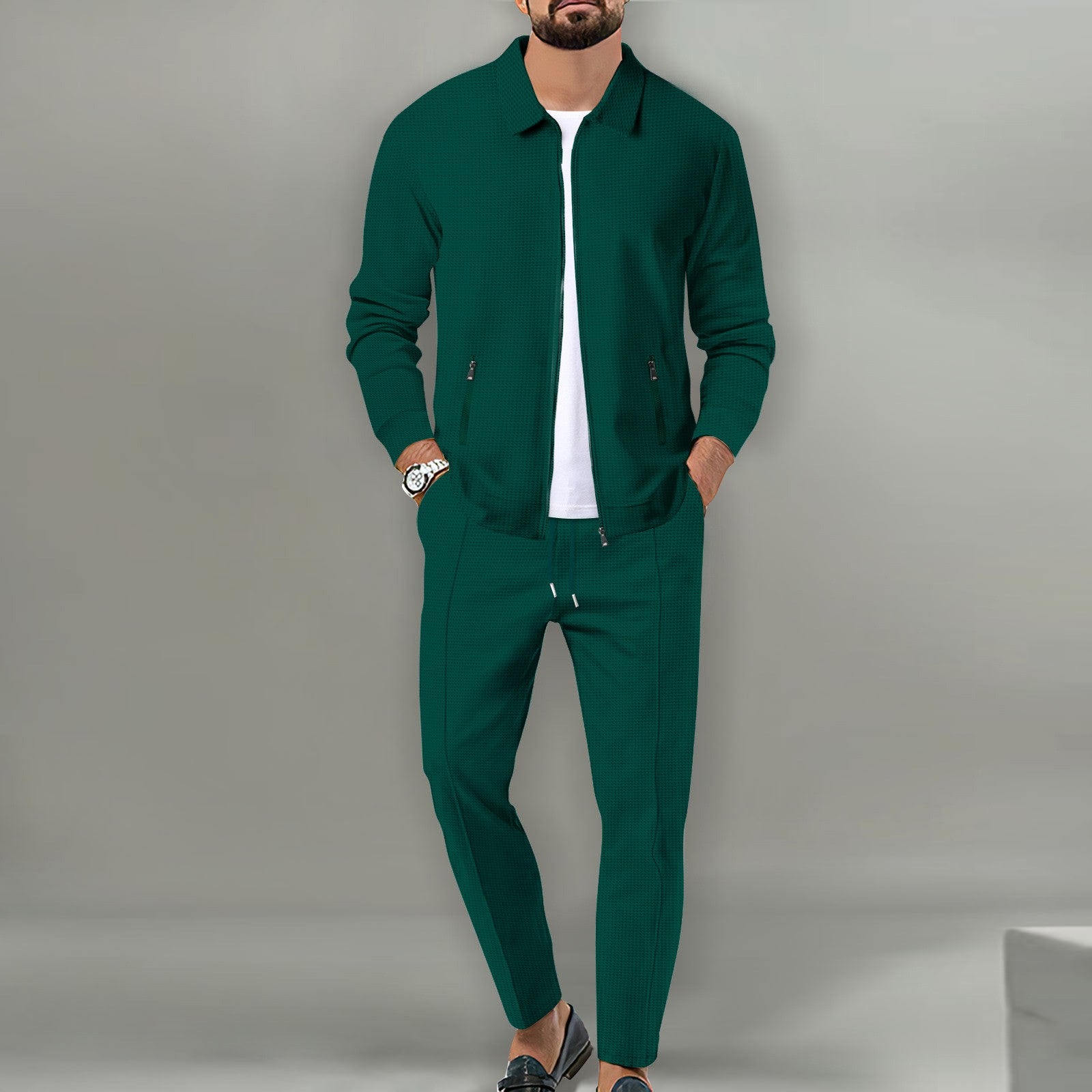 Men's Tracksuit Two Piece Zip Up | Casual