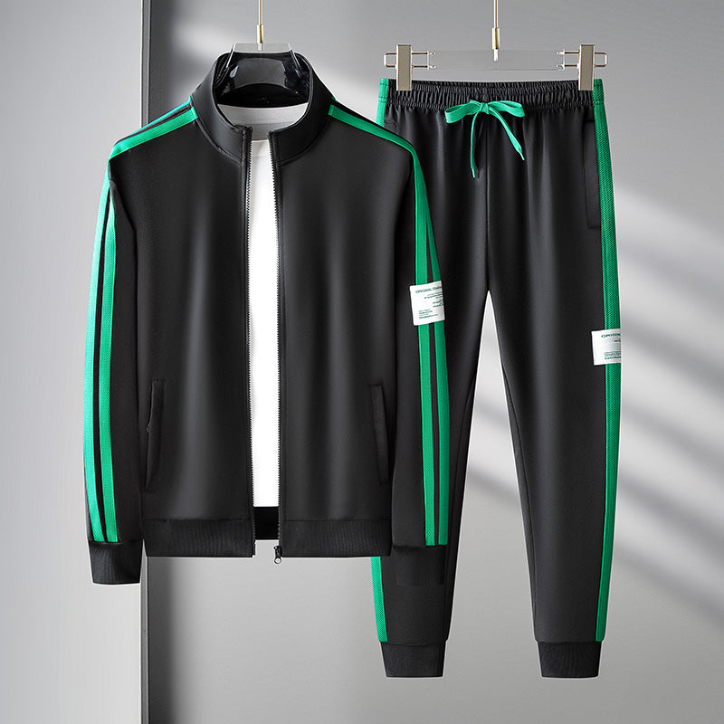 Men's Tracksuit Zip Jacket & Joggers with Side Stripes | Sport