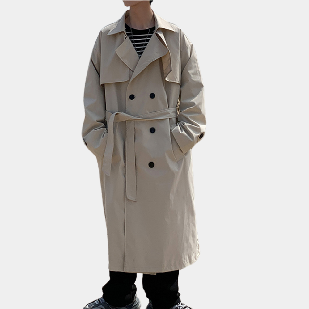 Men's Trench Coat Double-Breasted | Long